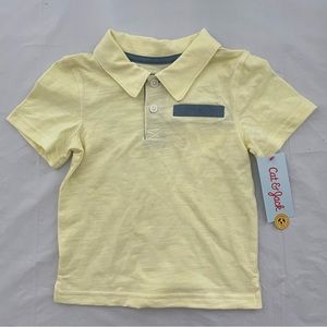 Cat & Jack Yellow Kids Polo Shirt size 18 months NWT